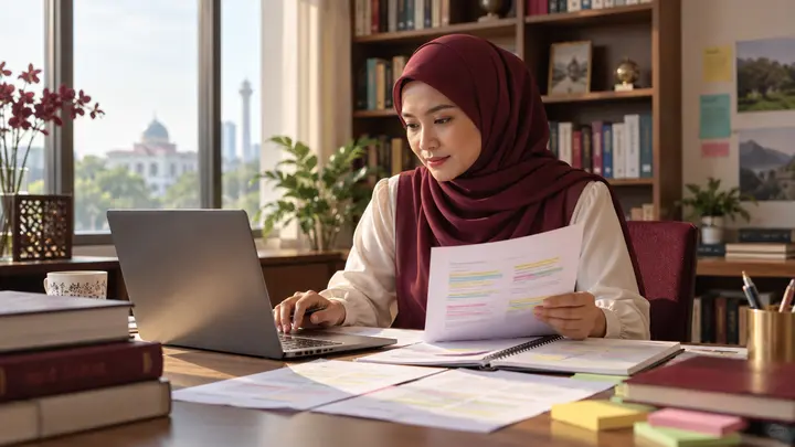 Penyelidik mengekod transkrip dan membina tema
