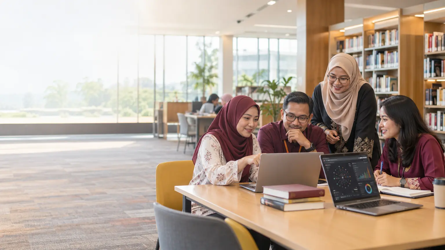 Sekumpulan pustakawan Malaysia bekerjasama menggunakan alat digital untuk penyelidikan