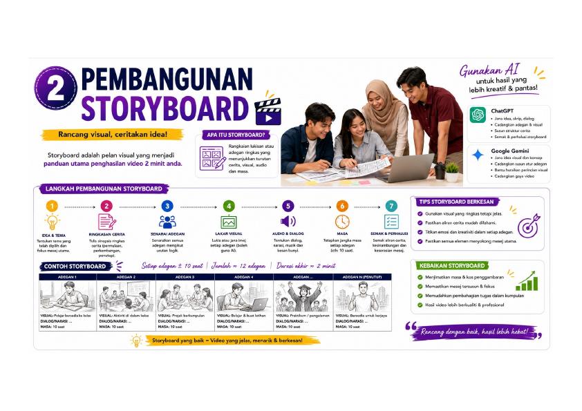 Contoh proses pembangunan storyboard video