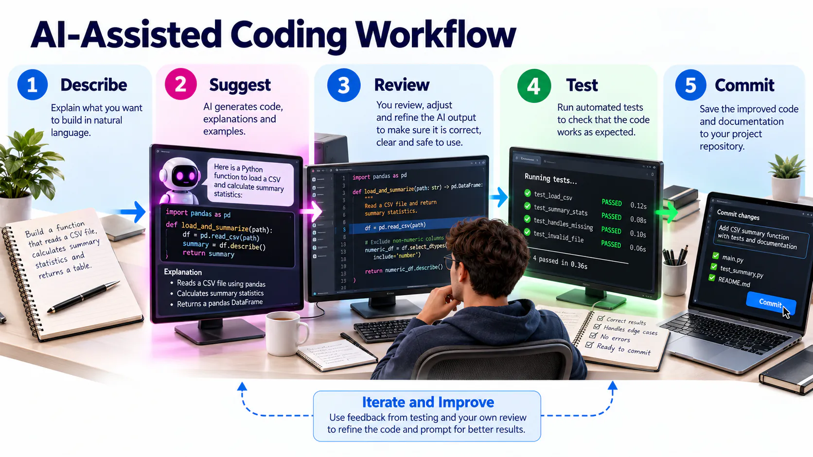Responsible workflow for reviewing GitHub Copilot suggestions