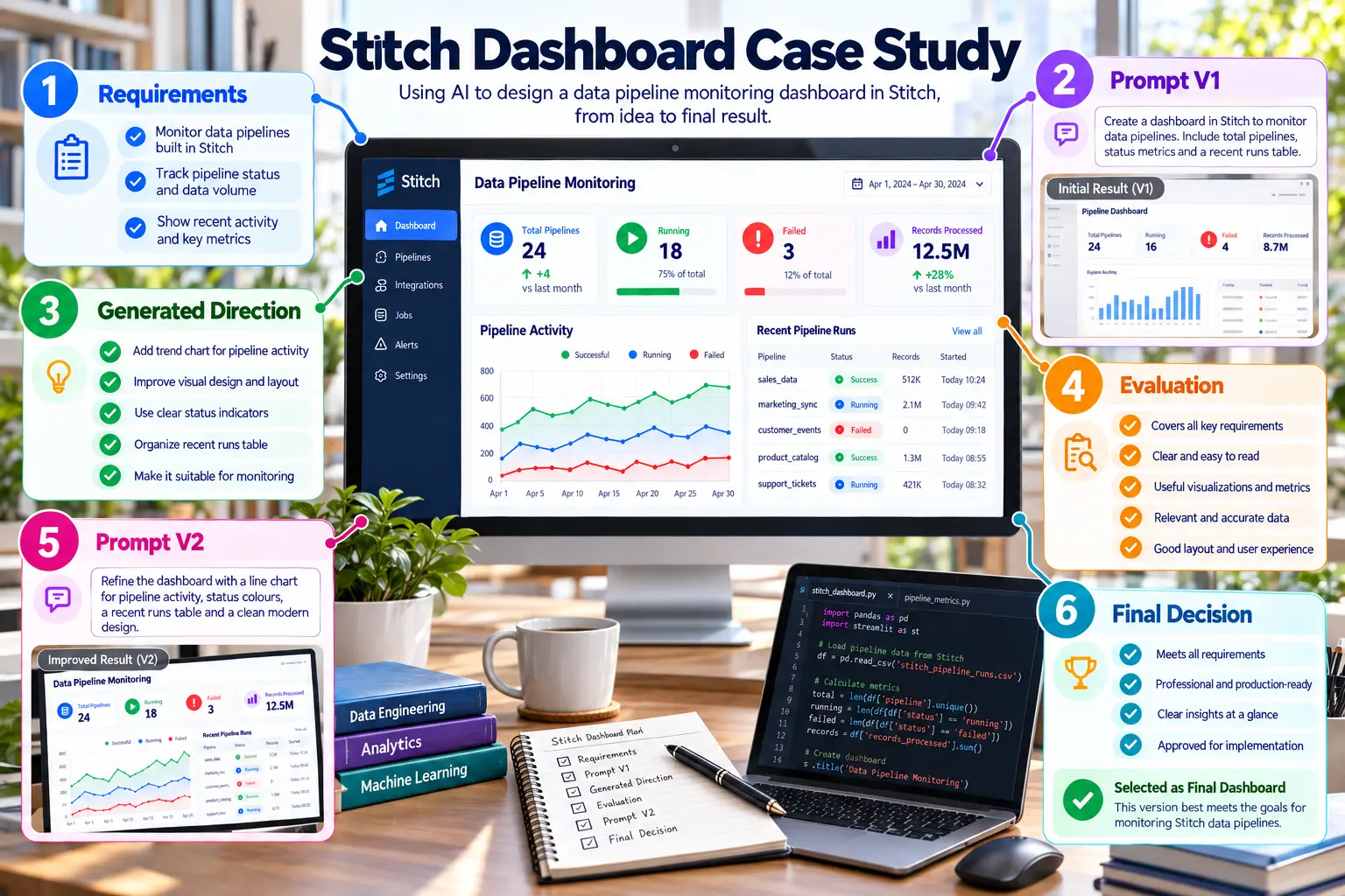 Google Stitch dashboard case study