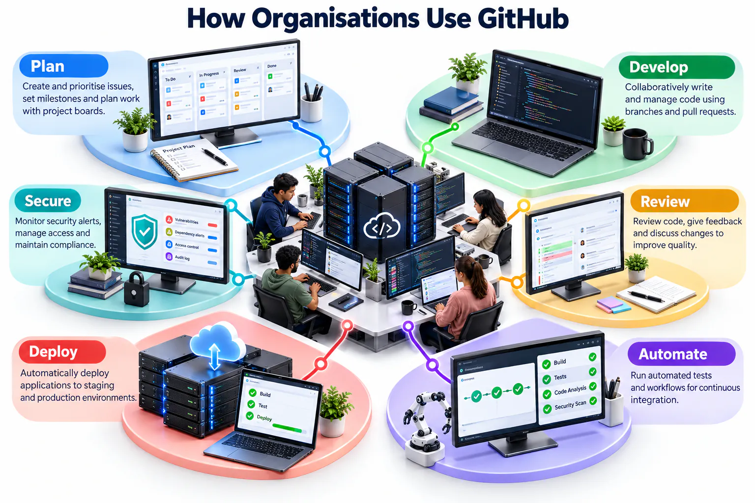 Six ways organisations use public GitHub repositories
