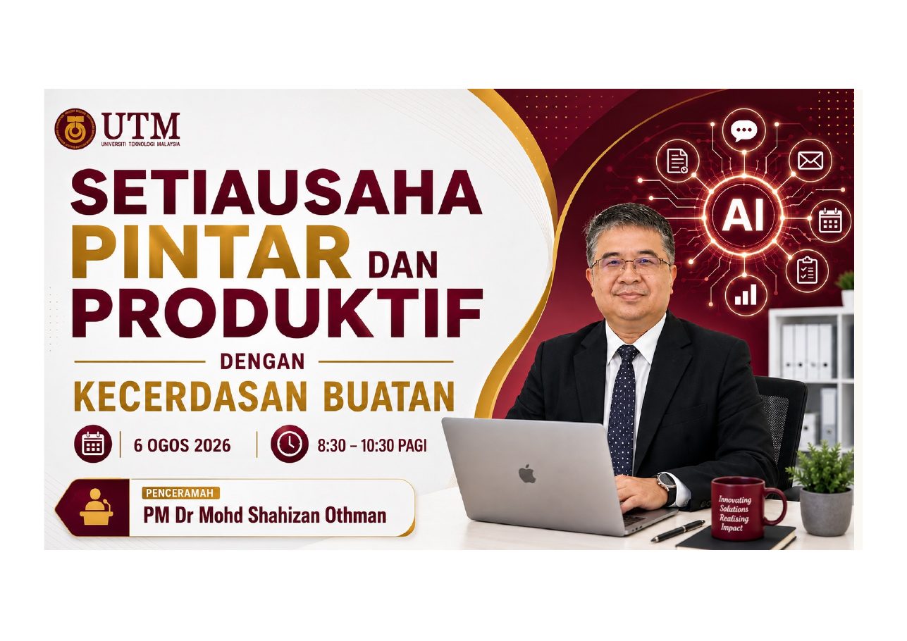 Slaid utama program Setiausaha Pintar dan Produktif dengan Kecerdasan Buatan