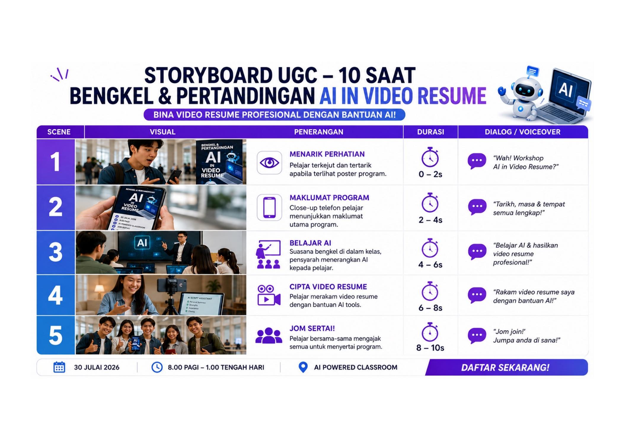 Rujukan storyboard daripada slaid 2
